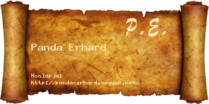 Panda Erhard névjegykártya